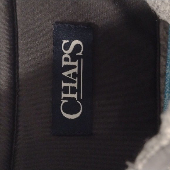 Chaps Men's Gray Fleece  Sweater 1/4 Snap Zip Medium - Picture 2 of 6